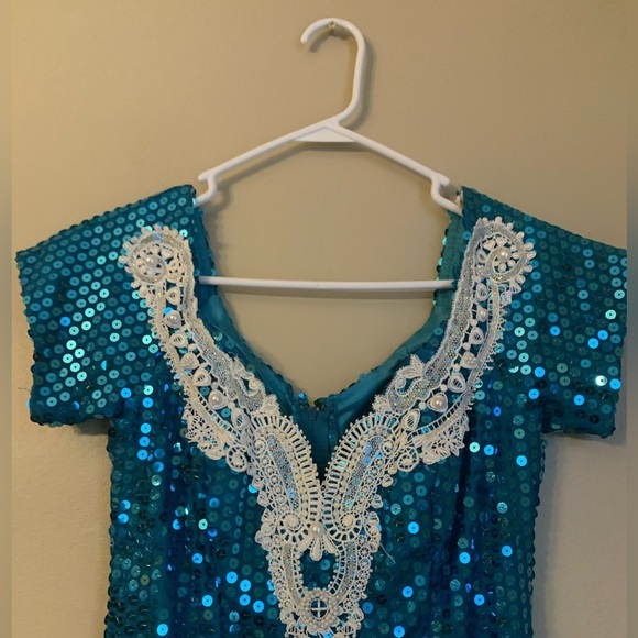 Night moves sequins lace dress vintage 90s party holiday christmas new years eve - Picture 4 of 9